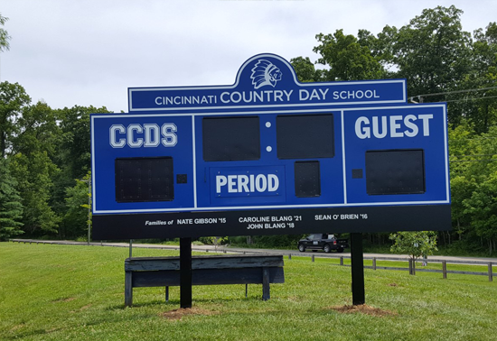 schools and sports facilities signs